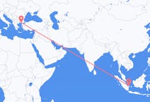 出发地 印度尼西亚出发地 邦卡槟城目的地 希腊亞歷山德魯波利斯的航班