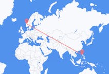 Flyrejser fra Manila, Filippinerne til Sogndal, Norge