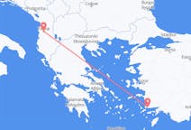 出发地 阿尔巴尼亚地拉那目的地 土耳其哈利卡那索斯的航班