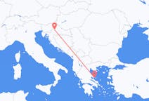Flyreiser fra Skiathos, til Zagreb