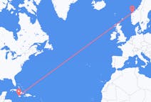 出发地 牙买加蒙特哥貝目的地 挪威Ålesund的航班