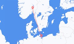 Flug frá Heringsdorf, Þýskalandi til Óslóar, Noregi