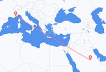 Flyrejser fra Riyadh, Saudi-Arabien til Nice, Frankrig