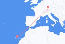 Flyrejser fra Tenerife, Spanien til Memmingen, Tyskland