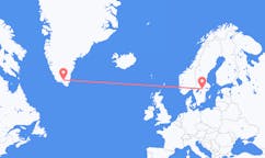 Flyreiser fra Narsarsuaq, Grønland til Örebro, Sverige