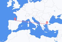 出发地 希腊出发地 亞歷山德魯波利斯目的地 西班牙毕尔巴鄂的航班