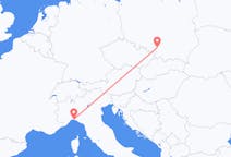 Flyg från Katowice, Polen till Genua, Italien