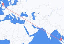 Flyg från Medan, Indonesien till Manchester, England