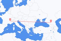Flyg från Mineralnye Vody, Ryssland till Grenoble, Frankrike