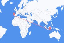 Flyg från Praya, Lombok, Indonesien till Lissabon, Portugal