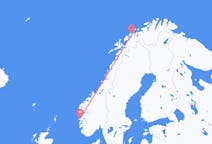 Flug frá Tromsø, Noregi til Björgvinjar, Noregi