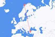 Flyg från Denizli, Turkiet till Narvik, Norge