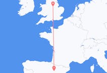 Flyrejser fra Zaragoza, Spanien til Nottingham, England