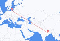 Flyrejser fra Ranchi, Indien til Gdańsk, Polen