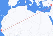 Flug frá Ziguinchor, Senegal til Hatay-héraðs, Tyrklandi