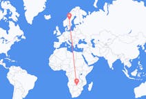 Flyreiser fra Victoria Falls, Zimbabwe til Östersund, Sverige
