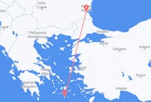 ギリシャのから サントリーニ島、ブルガリアのへ ブルガスフライト