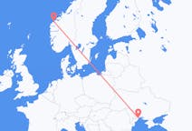 Vluchten van Odessa, Oekraïne naar Ålesund, Noorwegen