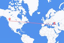 加拿大出发地 坎卢普斯飞往加拿大目的地 Karamustafapasa的航班