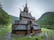 Historical Borgund stave church in Norway. A stunning and rare medieval christian church from the 12th century and the best preserved example of this architecture.