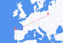 Flyg från La Coruña, Spanien till Warszawa, Polen