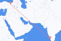 印度出发地 科泽科德飞往印度目的地 埃尔津詹的航班