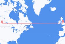 Flyreiser fra Saskatoon, Canada til Birmingham, England