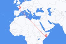 Flyreiser fra Mogadishu, Somalia til Bergerac, Frankrike