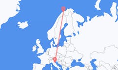 Flyreiser fra Sørkjosen, Norge til Rimini, Italia