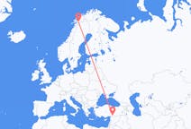 Flyreiser fra Gaziantep, Tyrkia til Narvik, Norge