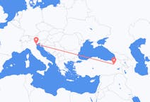Flyg från Venedig till Erzurum