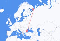 Fly fra Arkhangelsk til Istanbul
