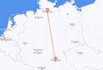 Flyreiser fra Nürnberg, til Hamburg