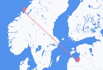 Flyreiser fra Riga, Latvia til Ørland, Norge