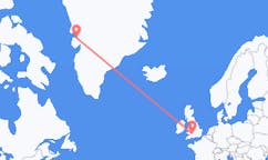 来自英格兰的布里斯托尔目的地 格陵兰卡修特的航班