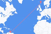 Flyg från Valencia, Venezuela till Lerwick, Skottland