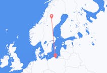 Flyreiser fra Vilhelmina, Sverige til Gdańsk, Polen