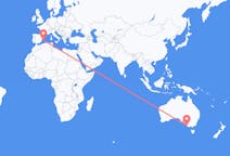 Flyreiser fra Mount Gambier, Australia til Ibiza, Spania