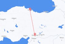 Voos de Gaziantep, Turquia para Samsun, Turquia