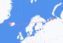 Flyg från Naryan-Mar till Reykjavik