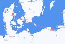 Vluchten van Århus, Denemarken naar Gdansk, Polen