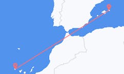 Flights from Menorca, Spain to Santa Cruz de La Palma, Spain