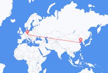 Flyrejser fra Yantai, Kina til Nürnberg, Tyskland