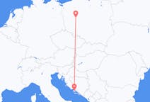 Flights from Brač, Croatia to Poznań, Poland