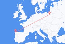 Flights from Szymany, Szczytno County, Poland to A Coruña, Spain
