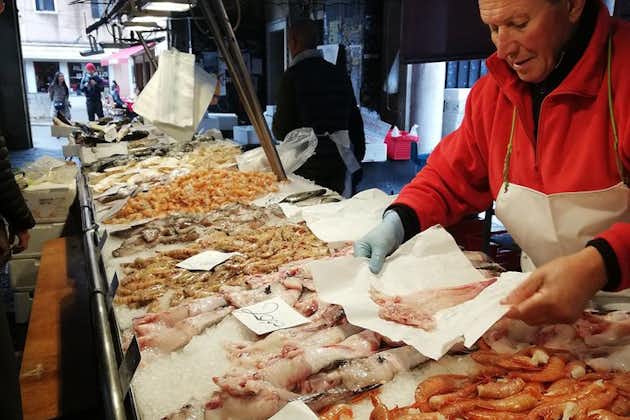 Achat de poisson au Rialto et cuisine maison à Murano