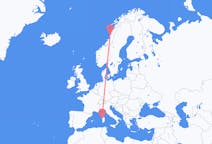 Flyrejser fra Sandnessjøen, Norge til Alghero, Italien