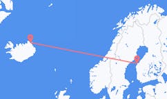 아이슬란드 토르쇼픈에서 출발해 핀란드 바사에게(으)로 가는 항공편