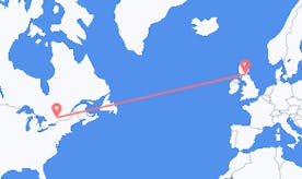 Flyg från Kanada till Skottland