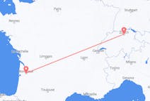 Flights from Bordeaux in France to Zürich in Switzerland